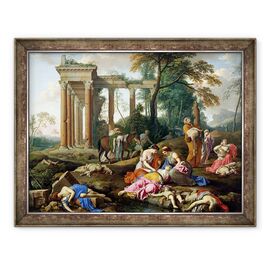 Tablou inramat - Laurent de La Hyre - Moartea fiilor din Betel - - Roveli