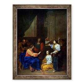 Tablou inramat - Claude II Saint-Paul - Hristos cu Marta si Maria - - Roveli