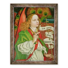 Tablou inramat - Martin Schongauer - Detaliu al Arhanghelului Gavril, de la Buna Vestire, de la Altarul Orlier - - Roveli
