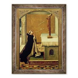 Tablou inramat - Pedro Berruguete - Sf. Petru Mucenic c.1205-52 la rugaciune - - Roveli