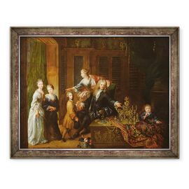 Tablou inramat - Robert Tournieres - Portretul lui Nicolas de Launay 1646-1727 si a Familiei sale - - Roveli