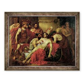 Tablou inramat - Louis Gallait - Moartea lui Epaminondas c.418-362 i.Hr. - - Roveli