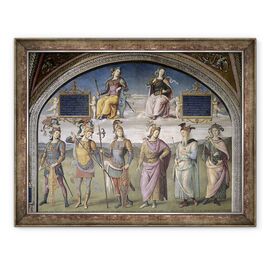 Tablou inramat - Pietro Perugino - Luneta norocului si temperantei, de la Sala dellUdienza - - Roveli