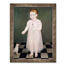 Tablou inramat - Jose Maria Estrada - Tanara cu o papusa - - Roveli
