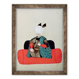 Tablou inramat - Scoala Islamica - Dna 1671 Amurath Murad III 1546-95 c.1580 - - Roveli