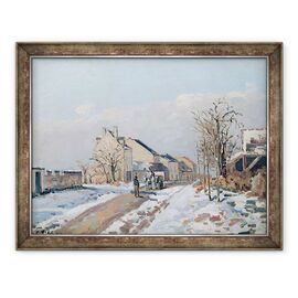 Tablou inramat - Camille Pissarro - Drumul de la Gisors la Pontoise, efect de zapada - - Roveli