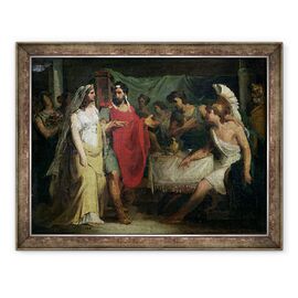 Tablou inramat - Baron Pierre-Narcisse Guerin - Nunta lui Alexandru cel Mare 356-323 i.Hr. si Roxana - - Roveli