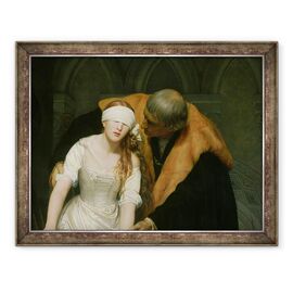 Tablou inramat - Hippolyte Delaroche - Executarea lui Lady Jane Grey I - - Roveli