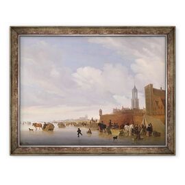 Tablou inramat - Salomon van Ruisdael - Scena de iarna langa Utrecht - - Roveli