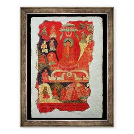 Tablou inramat - Scoala tibetana - Prima Predica a lui Buddha - - Roveli