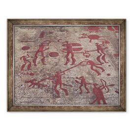 Tablou inramat - Protohistoric - Scene vanatoare - - Roveli