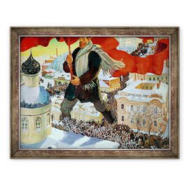 Tablou inramat - Boris Mikhailovich Kustodiev - Bolshevik - - Roveli