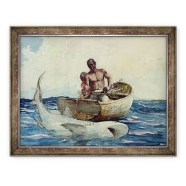 Tablou inramat - Winslow Homer - Pescuit de rechin - - Roveli