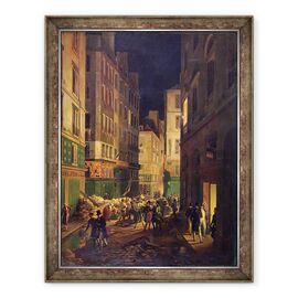 Tablou inramat - Jean-Baptiste-Prudent Carbillet - Sosirea lui Louis-Philippe 1773-1810 la Palais-Royal, 30 iulie 1830, dupa o pictura de Horace Vernet - - Roveli