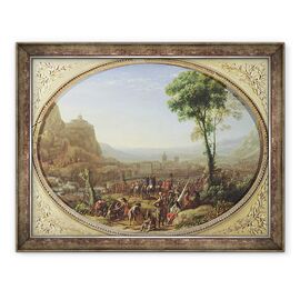 Tablou inramat - Claude Lorrain - Trecatoarea lui Susa luata de Ludovic al XIII-lea in 1629 - - Roveli