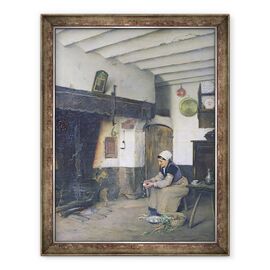 Tablou inramat - Emile Salome - Casa lui Therese - - Roveli