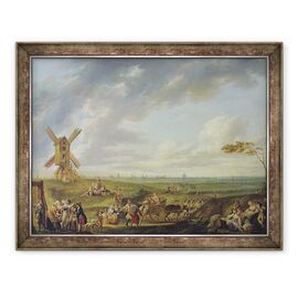 Tablou inramat - Louis Joseph Watteau - Primirea unui soldat care se intoarce acasa - - Roveli