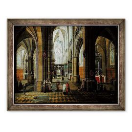 Tablou inramat - Pieter Neefs the Elder - Interiorul unei biserici - - Roveli