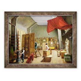 Tablou inramat - Adrienne-Marie Grandpierre-Deverzy - Interiorul studioului lui Abel de Pujol 1787-1861 1836 - - Roveli