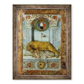 Tablou inramat - Scoala Italiana - Lupul care alapteaza Romulus si Remus - - Roveli