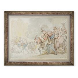 Tablou inramat - Thomas Rowlandson - Soldatii pe un martie - - Roveli
