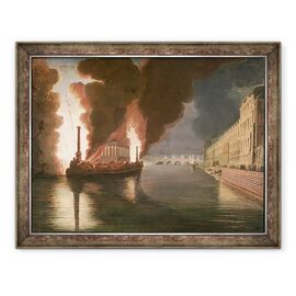 Tablou inramat - Francesco Piranesi - Focuri de artificii pe Sena - - Roveli