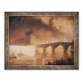 Tablou inramat - Francesco Piranesi - Iluminarea cheii si Pont des Tuileries - - Roveli