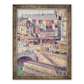 Tablou inramat - Maximilien Luce - Pont Saint-Michel si Quai des Orfevres, Paris - - Roveli