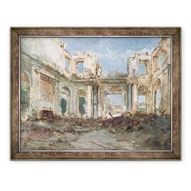 Tablou inramat - Pierre Tetar van Elven - Castelul Saint-Cloud dupa Foc - - Roveli