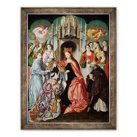 Tablou inramat - Master of San Ildefonso - Prezentarea lui Casuble catre Sfantul Ildefonso - - Roveli