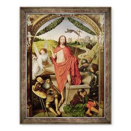 Tablou inramat - Hans Memling - invierea, panoul central din Triptic al invierii - - Roveli