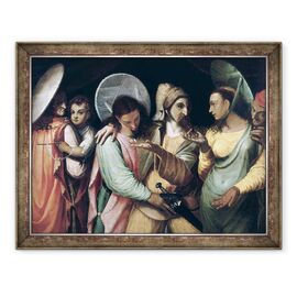 Tablou inramat - Scoala franceza - Scena din Commedia dellArte I - - Roveli