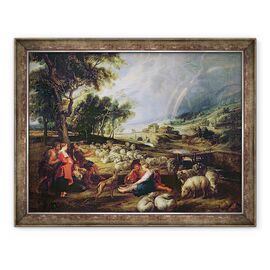 Tablou inramat - Peter Paul Rubens - Peisaj cu curcubeu - - Roveli