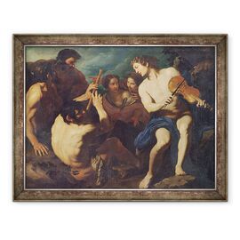 Tablou inramat - Pietro Antonio Novelli - Duel muzical intre Apollo si Marsyas - - Roveli