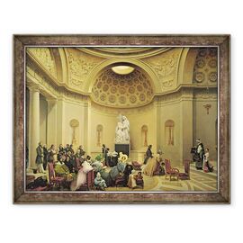 Tablou inramat - Lancelot Theodore Turpin de Crisse - Liturghie in Capela Expiatorie - - Roveli