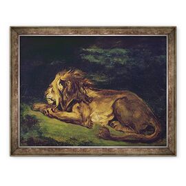 Tablou inramat - Ferdinand Victor Eugene Delacroix - Leul de odihna - - Roveli