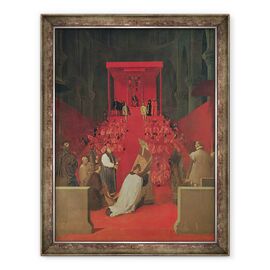 Tablou inramat - Jean Auguste Dominique Ingres - Fernando Alvarez de Toledo 1508-82 al treilea Duce de Alba in Catedrala Sfantul Gudule - - Roveli