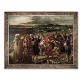 Tablou inramat - Ferdinand Victor Eugene Delacroix - Comedianti sau bufoni arabi - - Roveli