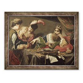 Tablou inramat - Claude Vignon - Croesus Primind un tribut de la un taran Lydian - - Roveli