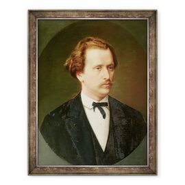 Tablou inramat - Sergei Ivanovich Gribkov - Portretul lui Nikolay Rubinstein 1835-81 c.1870 - - Roveli