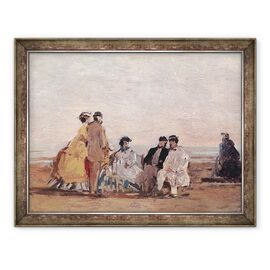Tablou inramat - Eugene Louis Boudin - Pe plaja de la Trouville - - Roveli
