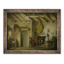 Tablou inramat - Alexander Nasmyth - Cabana Deans, design scena pentru Inima de Midlothian - - Roveli
