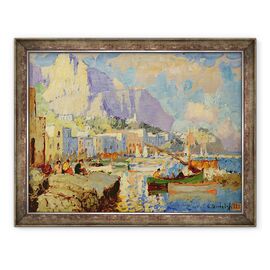 Tablou inramat - Konstantin Ivanovich Gorbatov - Capri Seascape - - Roveli