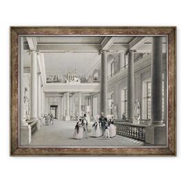 Tablou inramat - Vasili Semenovich Sadovnikov - Sala de intrare superioara a Academiei de Arte Frumoase din Sankt Petersburg - - Roveli