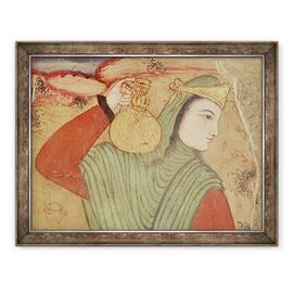 Tablou inramat - Scoala Persana - Omul care transporta vin de la Curtea de Shah Abbas I - - Roveli