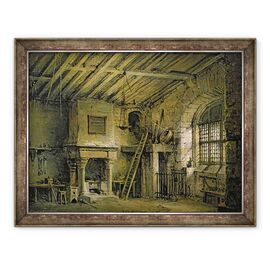 Tablou inramat - Alexander Nasmyth - Tolbooth, design de scena pentru Inima Midlothianului - - Roveli