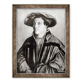 Tablou inramat - Hans Holbein the Younger - Portretul unui barbat cu o palarie rosie - - Roveli