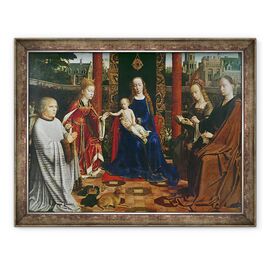 Tablou inramat - Gerard David - Fecioara si Copilul cu Sfintii si Donator - - Roveli