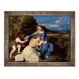 Tablou inramat - Titian - Fecioara si Pruncul cu Sfintii - - Roveli