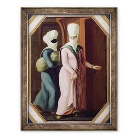 Tablou inramat - Francis Smith - O doamna turca merge cu sclavul ei la baie - - Roveli
